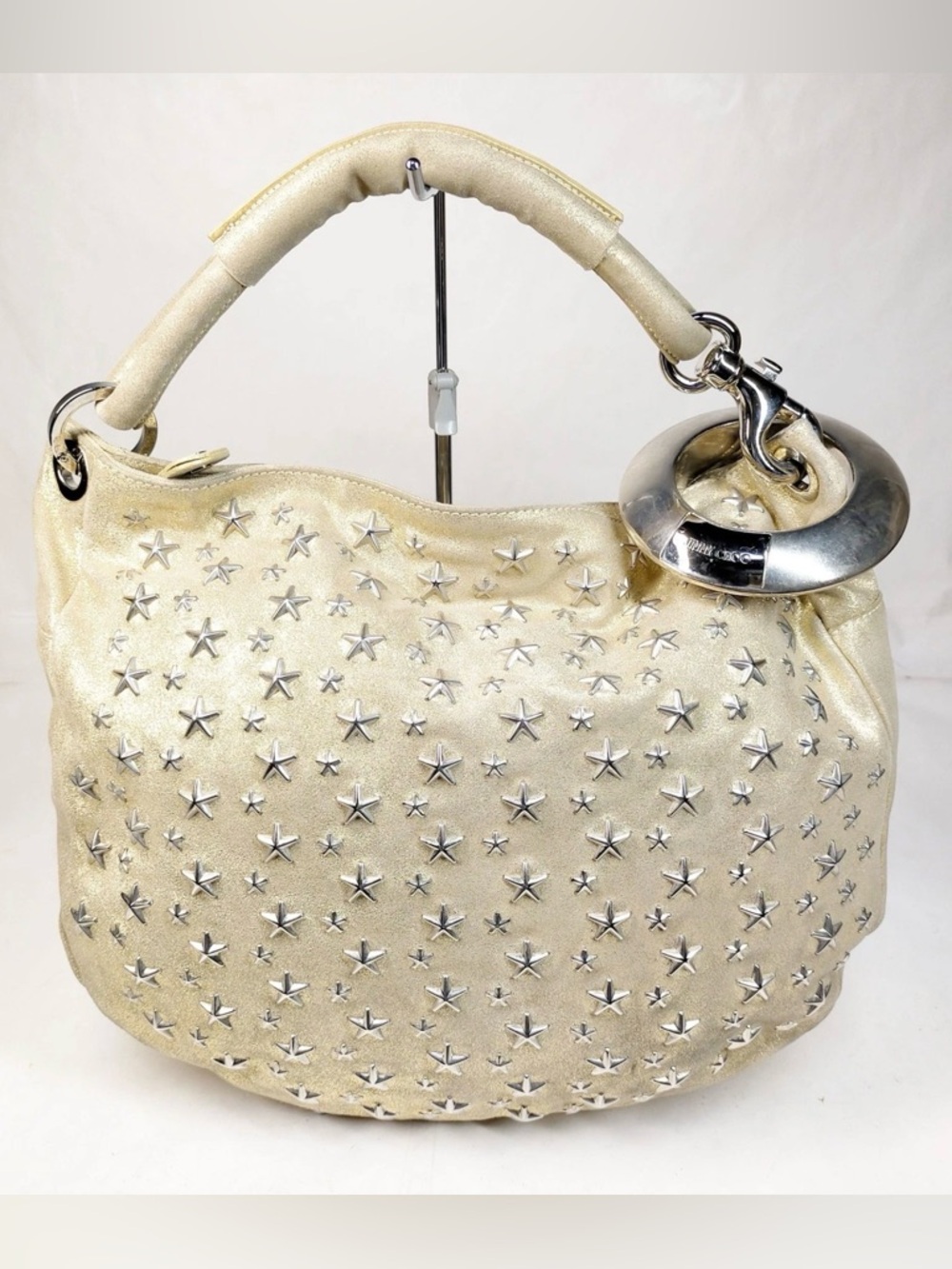 Jimmy Choo Gold Star Stud Shoulder Bag
